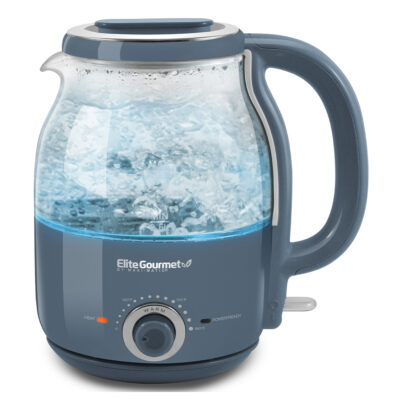 Electric Glass Hot Water Kettle- Blue