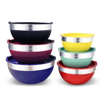 Elite Gourmet 12-piece mixing bowl set