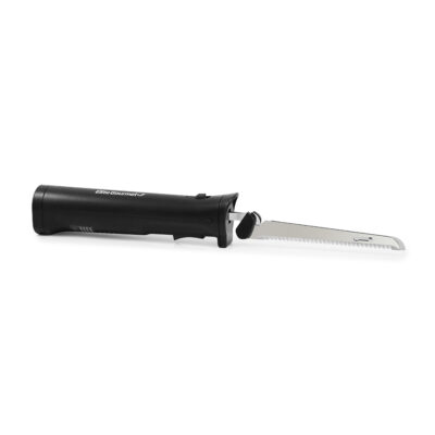 Elite Gourmet Cordless Electric Knife with Dual Serrated 6.75″ Blades