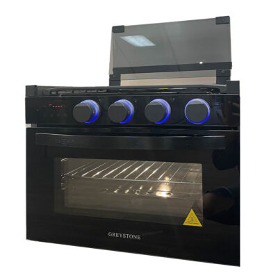 Greystone 17″ Gas RV Range, 12-Volt, Black