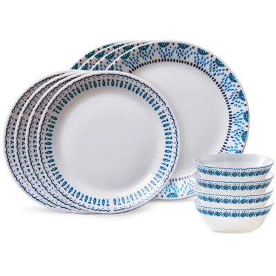 Corelle Everyday Expressions 12pc Dinnerware Set, Azure Medallion