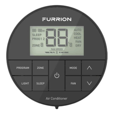 Furrion Chill Multi-Zone Wall Thermostat, 3-Speed Fan, Black