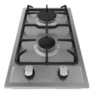 CONTOURE Deluxe 2-Burner Built-In Gas Cooktop with Electronic Ignition, Stainless Steel – Camping World Exclusive!