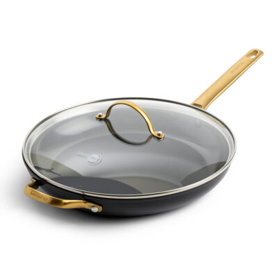 GreenPan Reserve Ceramic 12″ Fry Pan w/ Lid, Black