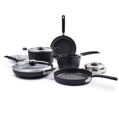 Levels 11-Piece Stackable Ceramic Nonstick Cookware Set