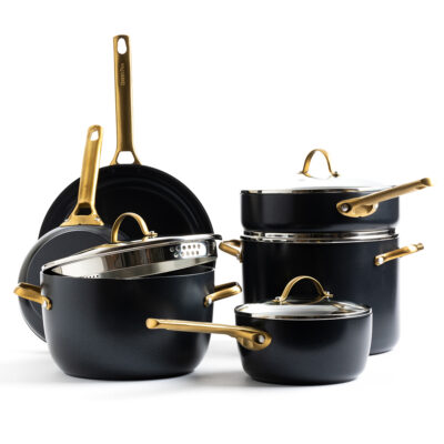 Reserve Ceramic Nonstick 10-Piece Cookware Set, Black