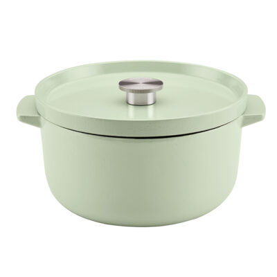 6qt Enamel Cast Iron Round Dutch Oven, Pistachio