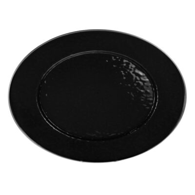 Enamelware Oval 12 x 16″ Serving Platter, Black Swirl