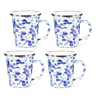 Enamelware 16oz Latte Mugs (Set of 3), Ocean