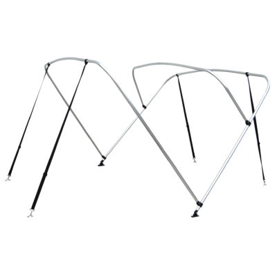 Shademate Bimini Top 3-Bow Aluminum Frame Only, 6’L x 54″H, 73″-78″ Wide