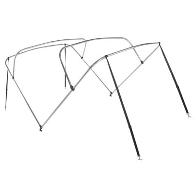 Shademate Bimini Top 4-Bow Aluminum Frame Only, 8’L x 42″H, 85″-90″ Wide