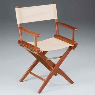 Whitecap Teak Director’s Chair w/Natural Seat Covers