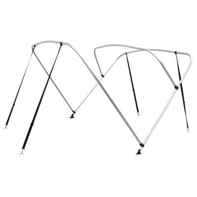 Shademate Bimini Top 4-Bow Aluminum Frame Only, 8’L x 54″H, 79″-84″ Wide