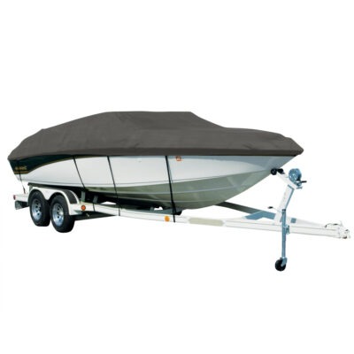 Covermate Sharkskin Plus Exact-Fit Cover for Crestliner Pro 1700  Pro 1700 W/Starboard Troll Mtr O/B. Charcoal