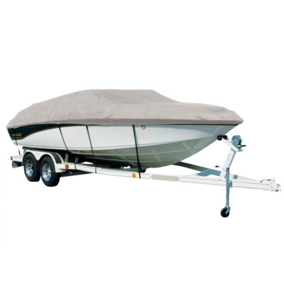 Covermate Sharkskin Plus Exact-Fit Cover for Glastron Gx 185 Gx 185 Ski & Fish W/Port Minnkota Trolling Motor I/O. Silver