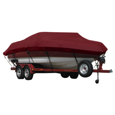 Exact Fit Covermate Sunbrella Boat Cover for Achilles Lex 96 Lex 96 O/B. Burgundy