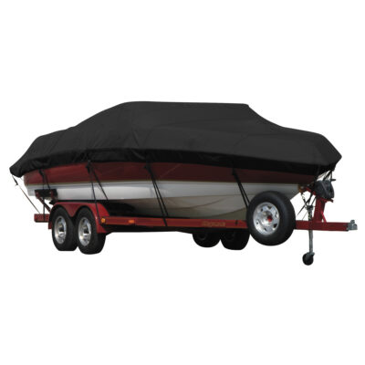 Exact Fit Covermate Sunbrella Boat Cover for Ski Centurion Enzo Sv230 Enzo Sv230 W/Skylon Double-Up Tower Covers Extended Swim Platform V-Drive. Black