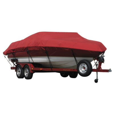 Exact Fit Covermate Sunbrella Boat Cover for Chaparral 198 Xl Ltd 198 Xl Ltd High Rails O/B. Red