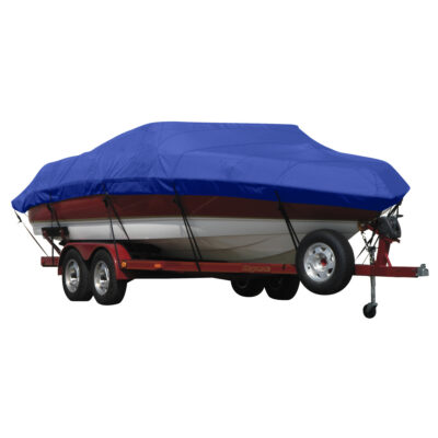 Exact Fit Covermate Sunbrella Boat Cover for Skeeter Zx 225  Zx 225 Dc W/Port Troll Mtr O/B. Ocean Blue