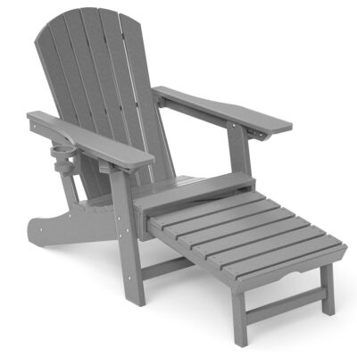 Upland Adjustable Adirondack Chair with Built-In Ottoman