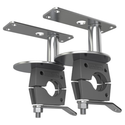 Magma Crossover Single Firebox Dual Round Rail Mounts, Standard 7/8″ or 1″ Rails