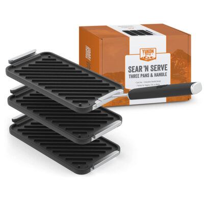 Yukon Glory Sear ‘N Serve 4-Piece Cast Iron Grill Pan Set