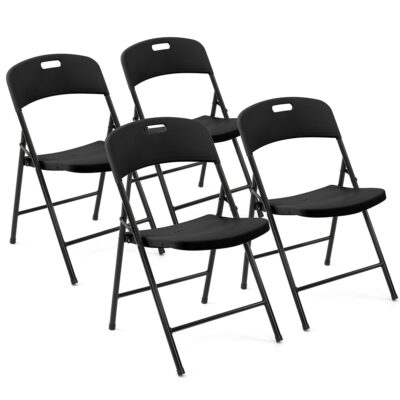 Creative Outdoor Portable Plastic Folding Chairs, 4-Pack