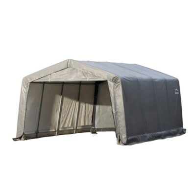 Peak Style Shelter 12 x 20 x 8 Gray Cover